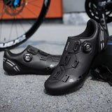 Men's Adjustable Spin Buckle Lock-Free Road Cycling Sneakers