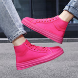 Classic Popular High Top Lace Up Canvas Sneakers