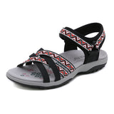 Ethnic Rhombic Pattern Cross Strap Holiday Sandals for Women