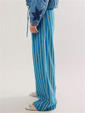 Low-rise Striped Drawstring Pants for Women