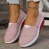 American Flag Print Cozy Canvas Loafers for Women