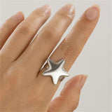 Women's Simple Vogue Gold & Silver Star Rings