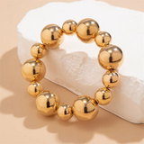 Women's Elastic Strand Classic Round Beads Bracelets