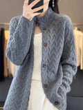 Women's Stand Collar Winter Thickened Knitted Sweater