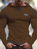 Male Vogue Slim Fit Streetwear Waffle Hoodies