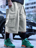 Retro Plus Size Cargo Drawstring Shorts for Male