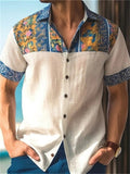 Cuba Holiday Print Short Sleeve Shirt for Men