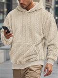 Men's Winter Casual Loose Fluffy Hoodies with Pocket