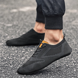 Male Elastic Shoelaces Soft Sole Knitted Sock Sneakers