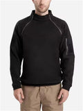 Men's Simple Artificial Fleece Stand Collar Tactical Sweatshirts