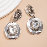 Female Exaggerated Oval-shaped Dangling Earrings