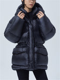 Women's Super Warm Lightweight White Duck Down Bubble Coat