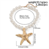 Women's Starfish Pendant Imitation Pearl Exaggerated Necklace