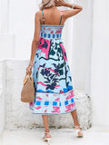 Women's Sexy Cosy Print Sleeveless Large Swing Dresses