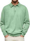 Men's Cozy Long Sleeve Polo Shirts