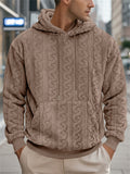 Men's Winter Casual Loose Fluffy Hoodies with Pocket