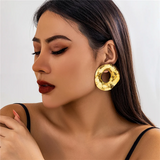 Exaggerated Hollow Circle Statement Earring for Women