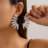 Women's Sunflower Seeds Graphic Stud Earrings