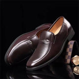 Men's Cozy Soft Sole Slip-On PU Leather Dress Shoes