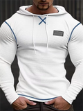 Male Vogue Slim Fit Streetwear Waffle Hoodies