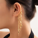 Fashionable Shotting Star Tassel Clip Earring for Women