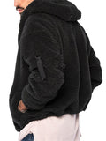 Men's Fashion Cozy Zip Up Plush Hooded Outerwear