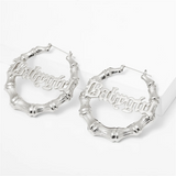 Women's Letter "Babygirl" Hollow Out Rugged Earrings