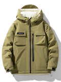 Couple Winter Big Size Thickened White Duck Down Hooded Coats