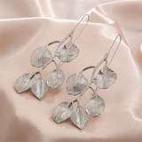 Ladies Five Leaves Pattern Bridal Earrings