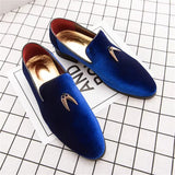 Men's Luxury Faux Suede Dress Shoes with Ox Horn Decoration