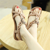 Women's Contrast Color Sparkling Rhinestone Flower Sandals