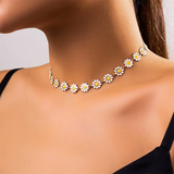 Female Lovely Daisy Clavicle Chain Necklace