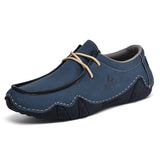 Men's Relaxed Cozy Contrast Color Lace-Up Flats