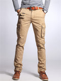 Solid Color & Camouflage Print Hard-Wearing Cargo Pants for Men