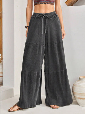 Women's Bohemian Style Patchwork Loose Wide Leg Pants