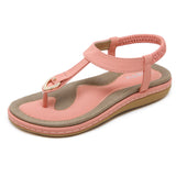 Ladies Elastic Ankle Strap Summer Beach Open Toe Sandals