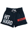 Men's Letter Print Sports Boxing Drawstring Shorts