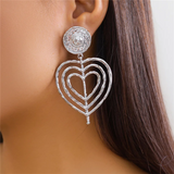 Triple Heart Design Hanging Earrings for Ladies