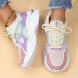 Women's Relaxed All-match Contrast Color Mesh Shoes