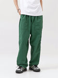 Japanese Style Trendy Ankle Drawstring Thin Pants for Male