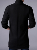 Solid Color Knitted Cardigan Sweater for Men