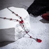 Ladies Water Drop Crystal Gothic Style Necklace