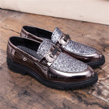 Men's Glitter Sequins Party Wedding Thick-Soled Formal Shoes