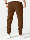 Men's Drawstring Patch Ankle-tied Tapered Trousers