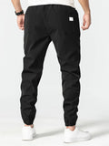 Men's Drawstring Patch Ankle-tied Tapered Trousers