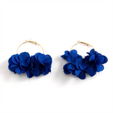 Bohemian Style Rose Petal Hoop Earrings for Women