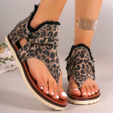 Retro Rivet Decoration Open Toe Flat Roman Sandals for Women