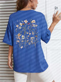 Women's Beautiful Flower Print Cozy Oversized T-shirts