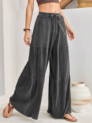 Women's Bohemian Style Patchwork Loose Wide Leg Pants