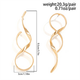 Female Trendy Round Circle Twisted Earrings